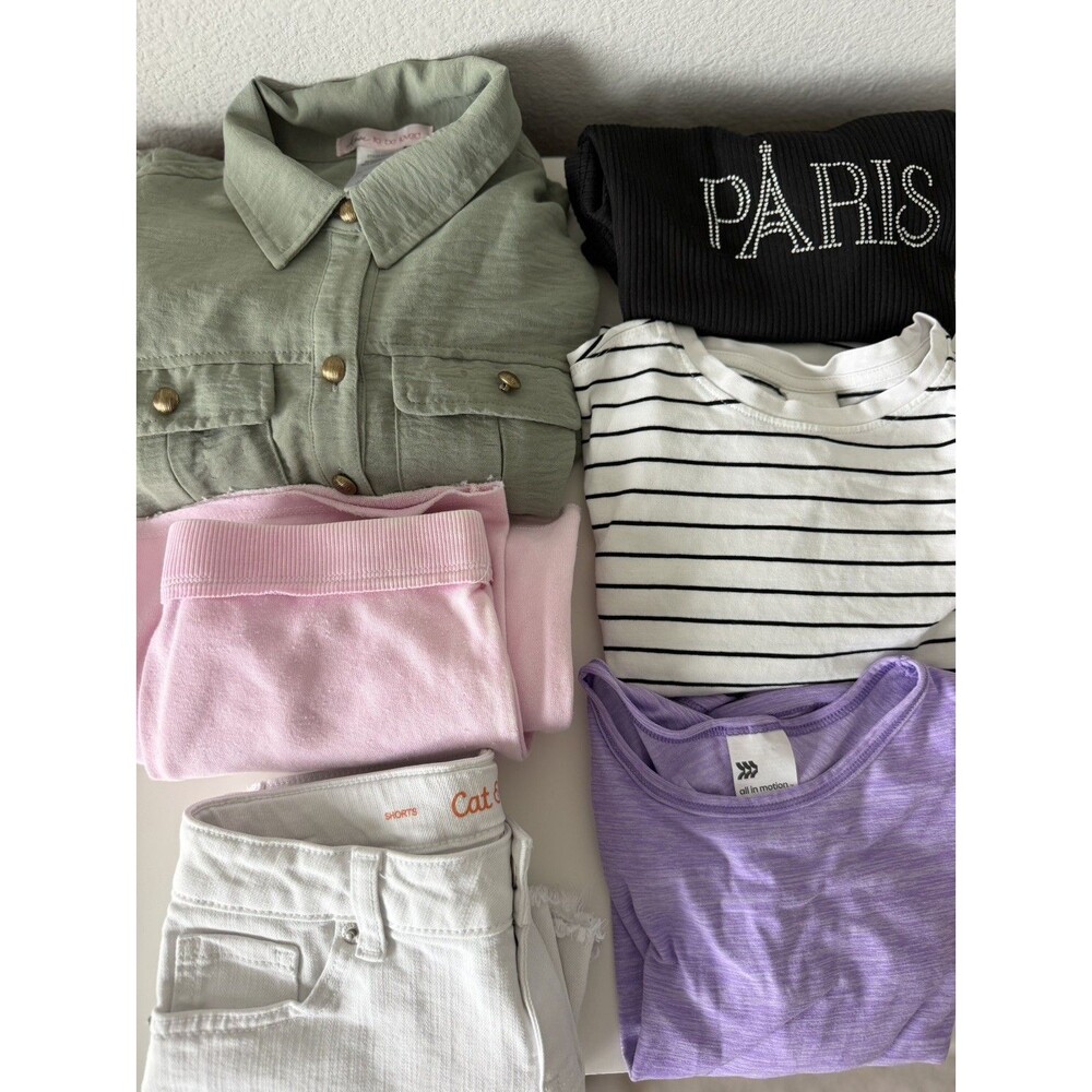 Girls Clothing Lot 6 Size 8 Cat & Jack Zara All in Motion Summer Bundle EUC